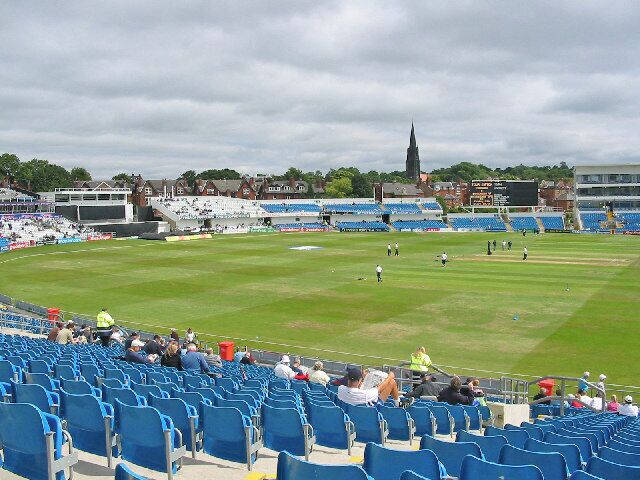 Headingley Cricket Ground. Just before play.