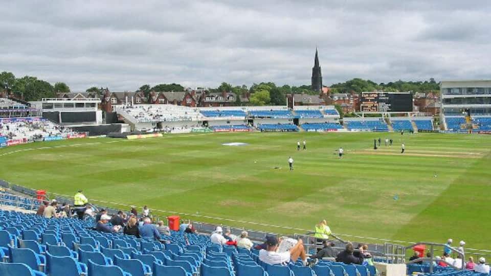 Headingley Cricket Ground. Just before play.