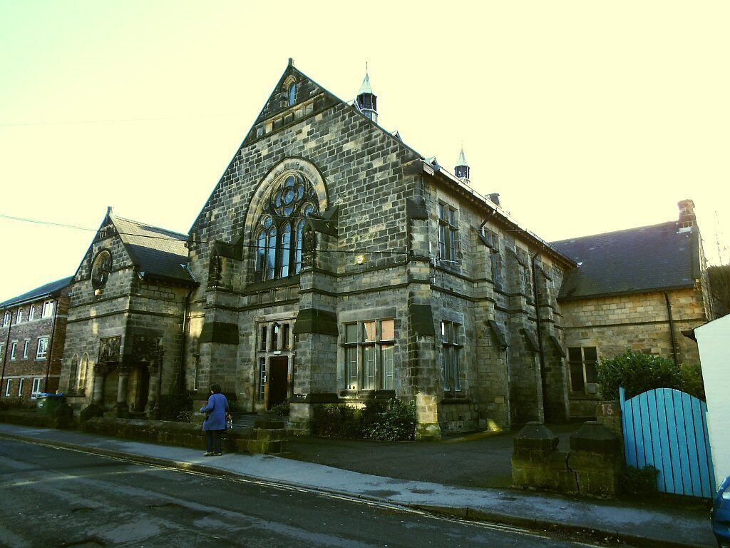 Former St Michael's Institute, Bennett Road. Originally this building was meeting rooms for St Michael's parish church, Headingley nearby, built 1877 by George Corson. Now listed grade 2 (list entry 1255909) and converted for business use.