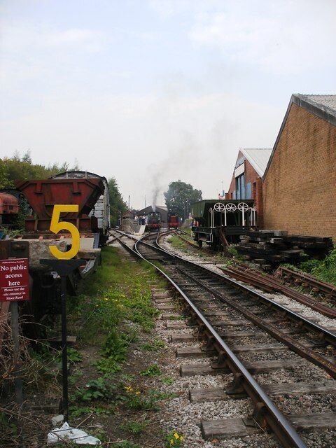 Middleton Railway Looking north from where the footpath crosses the track south of the station.