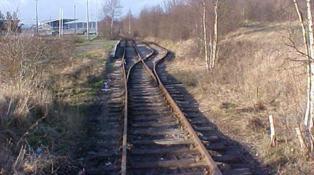 End of the Line This is the terminus of the Middleton Railway looking towards the South Leeds Sports Centre.