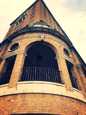 The hauntingly beautiful Baker Hotel in downtown Mineral Wells, Texas.