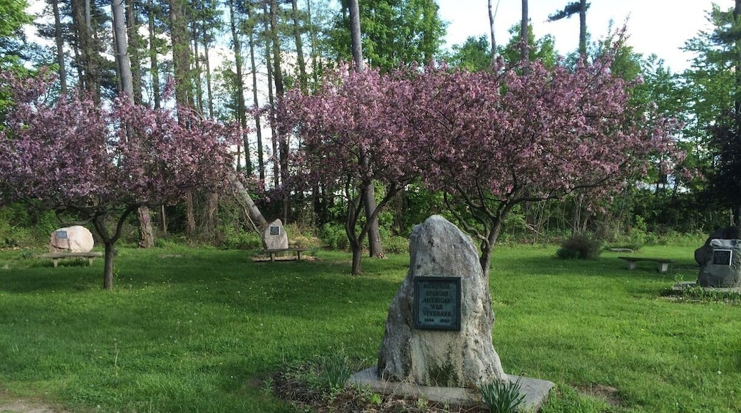 Beautiful park near the edge of town with stone monuments representing major wars and conflicts in U.S. history. Nearby are woods with many hiking trails and a campground.
#localgem