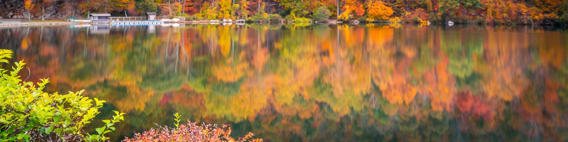 Beautiful Autumn View in Bear Mountain State Park
