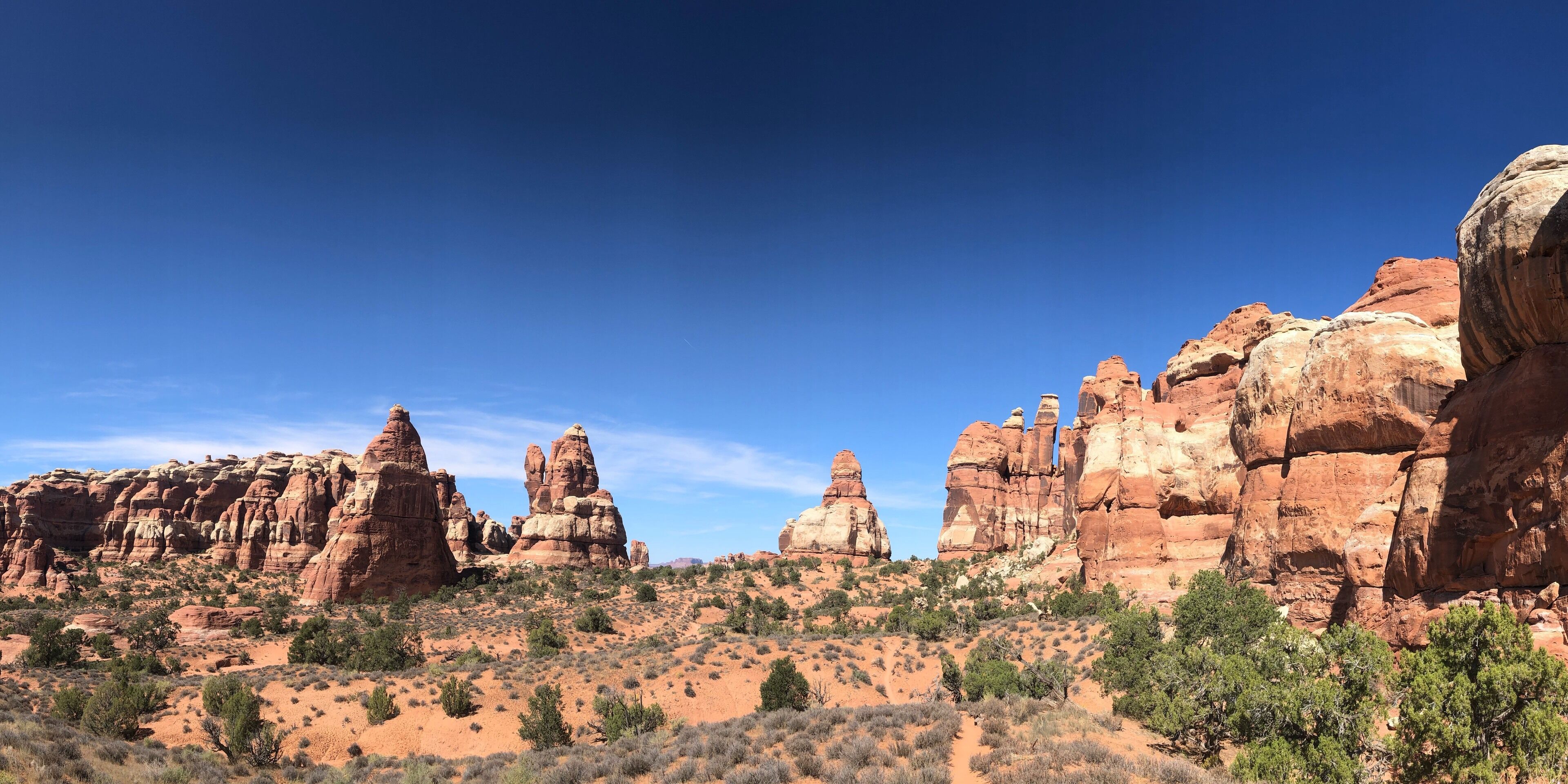 Every part of this trail had an amazing view and I highly recommend it to anyone visiting Canyonlands National Park, it ended up being 12 miles for us so if you are able to make it that long up and down rocks I suggest you do it