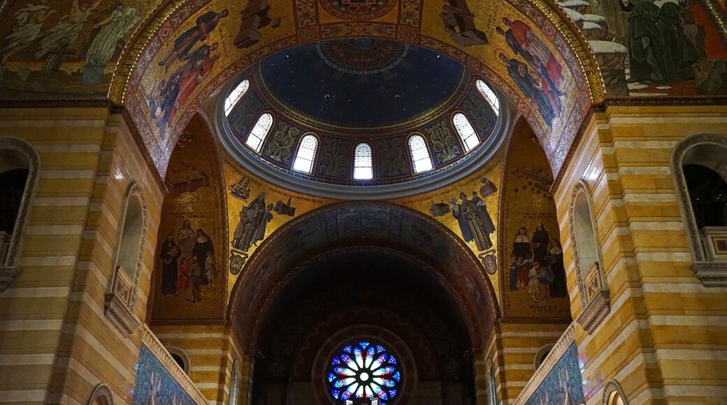 Interior architecture and mosaic design of 'Cathedral Basilica of Saint Louis' Roman Catholic church located in the Central West End area of St. Louis- Missouri, United States