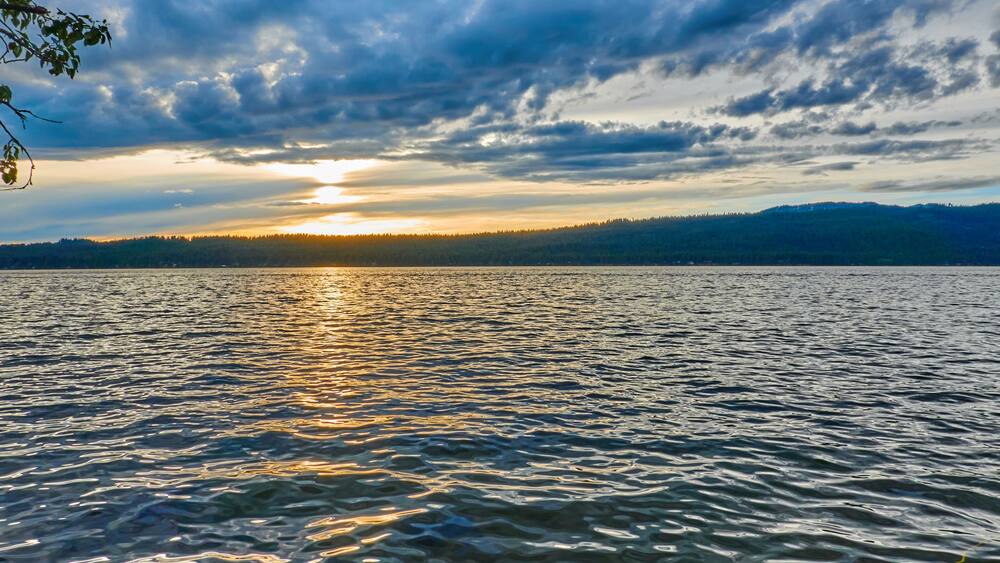 Sunset on Payette Lake at Ponderosa State Park outside of McCall, Idaho.