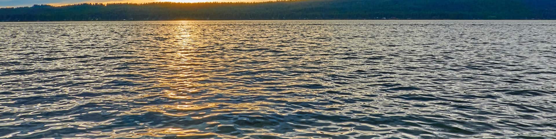 Sunset on Payette Lake at Ponderosa State Park outside of McCall, Idaho.
