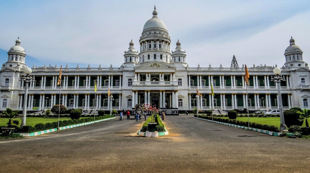 Lalitha Mahal is a palace built in 1921 at the orders of His Highness Krishnaraja Wodeyar IV, the Maharaja of Mysore for the exclusive stay of the then Viceroy of India. It was converted into a heritage hotel in 1974. The ticket is cheap and worth a visit. There is a cafe by the lobby where you can enjoy tea or cafe served in silver teapots. Another highlight is the gorgeous backyard.