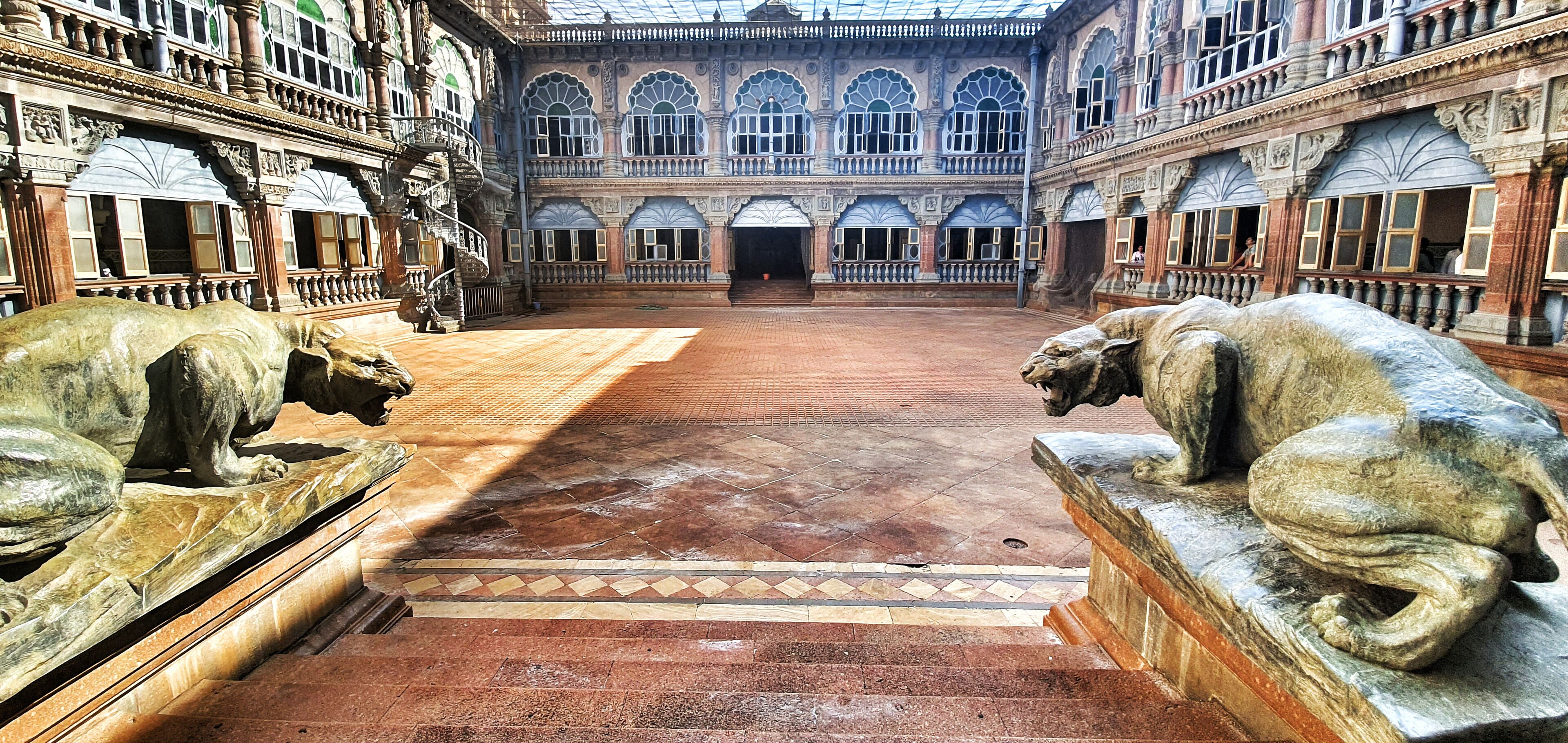 Stunning courtyard in Mysore Palace.