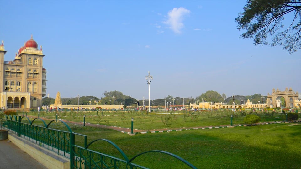 Mysore featuring a park