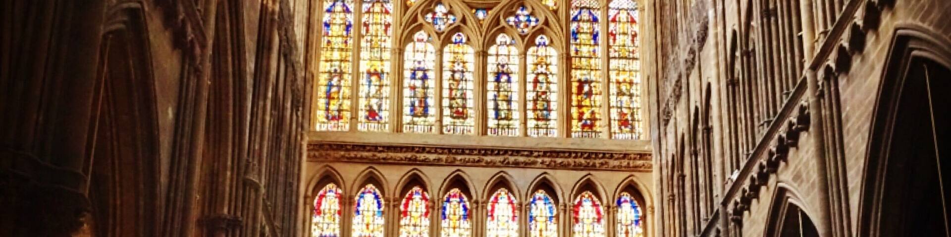Looking back at the main entrance of the Metz Cathedral
