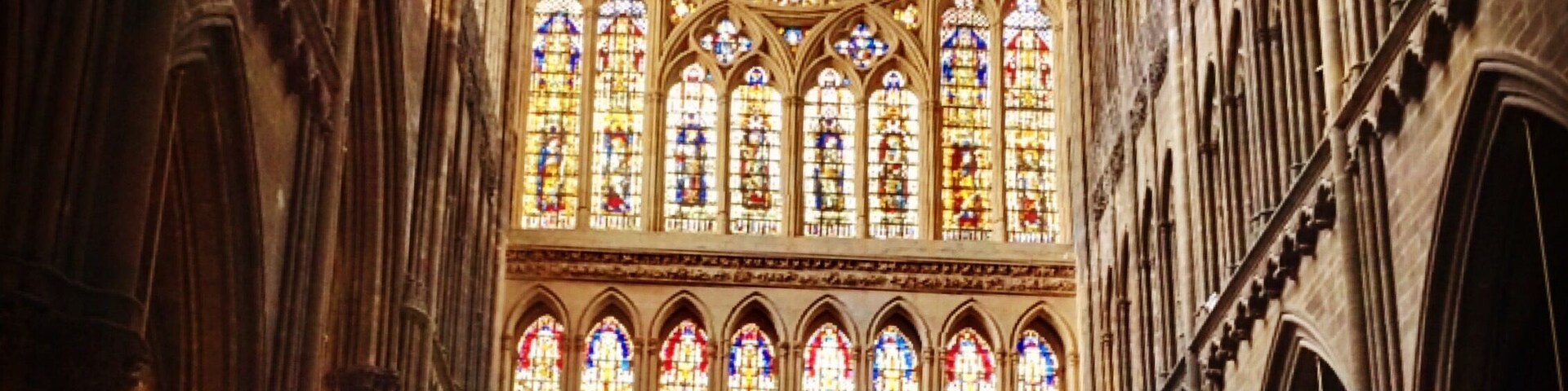 Looking back at the main entrance of the Metz Cathedral