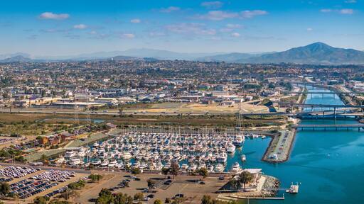Aerial view of National City in San Diego
