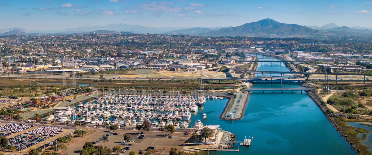 Aerial view of National City in San Diego