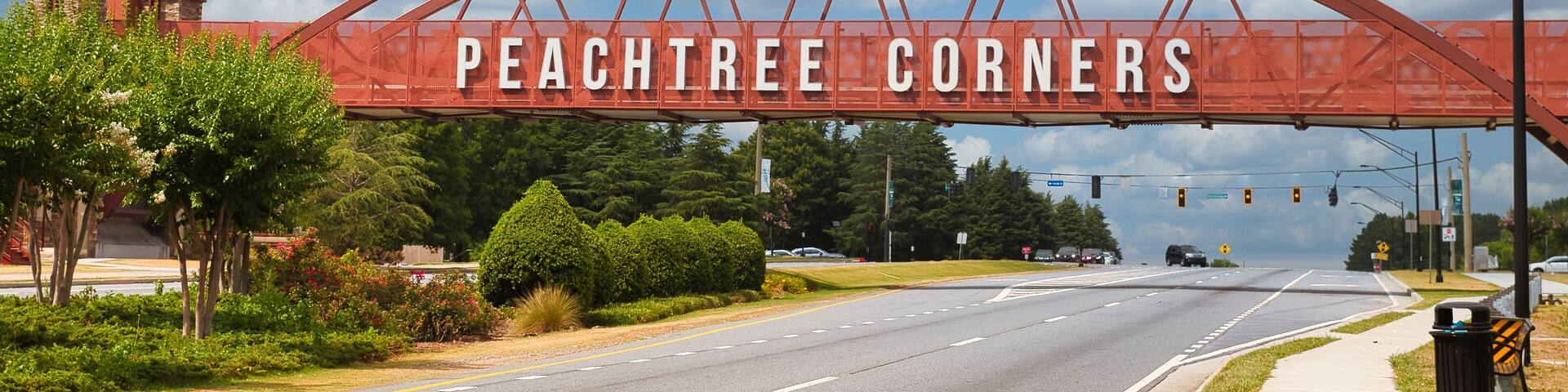 Peachtree Corners sign in Norcross Georgia