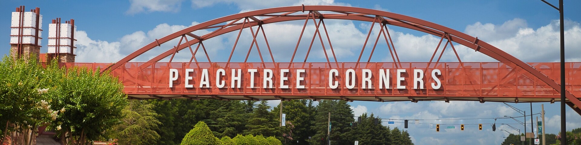 Peachtree Corners sign in Norcross Georgia