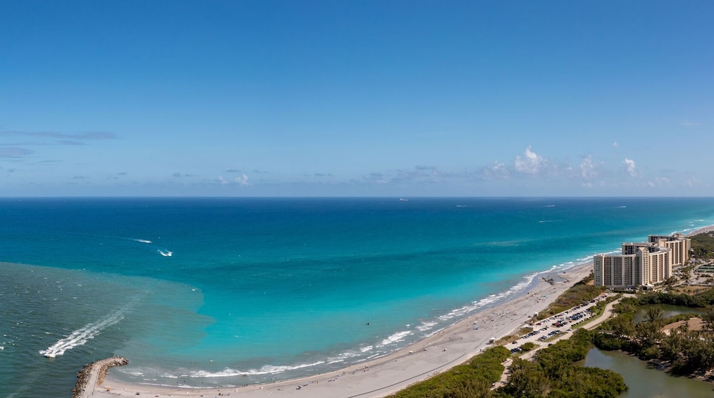 Aerial panorama Jupiter Inlet Florida
