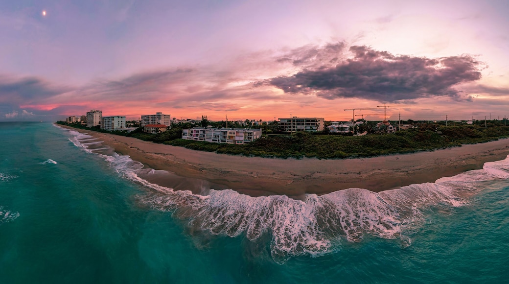 A colourful sunrise over Juno Beach, Florida, USA