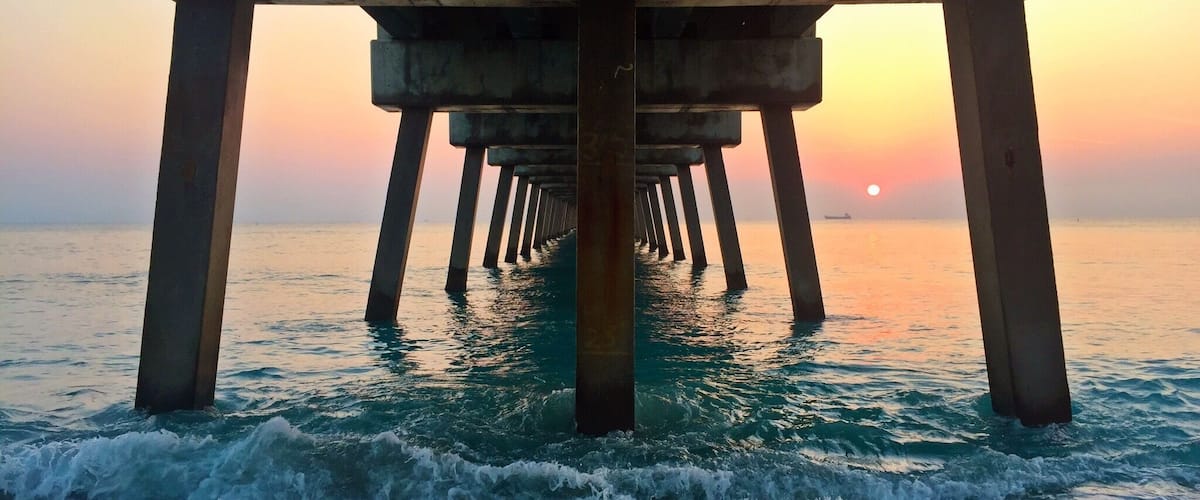 Beautiful morning at the pier.