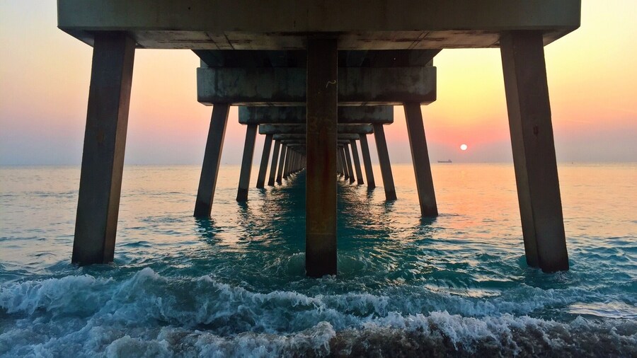 Beautiful morning at the pier.