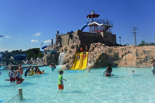 Family fun at Chesapeake Beach Water Park in Calvert County, Maryland.