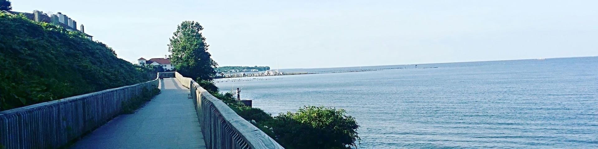 Boardwalk along the Chesapeake Bay.