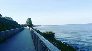 Boardwalk along the Chesapeake Bay.