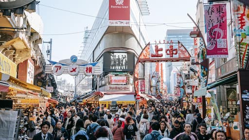 Ameya-Yokochō featuring street scenes, a city and cbd