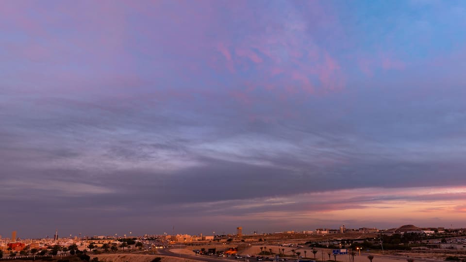 Sunset over Al-Khobar, Eastern Saudi Arabia