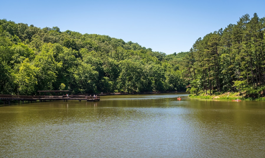 The Lake Vesuvius Recreation Area at Wayne National Forest in Ohio