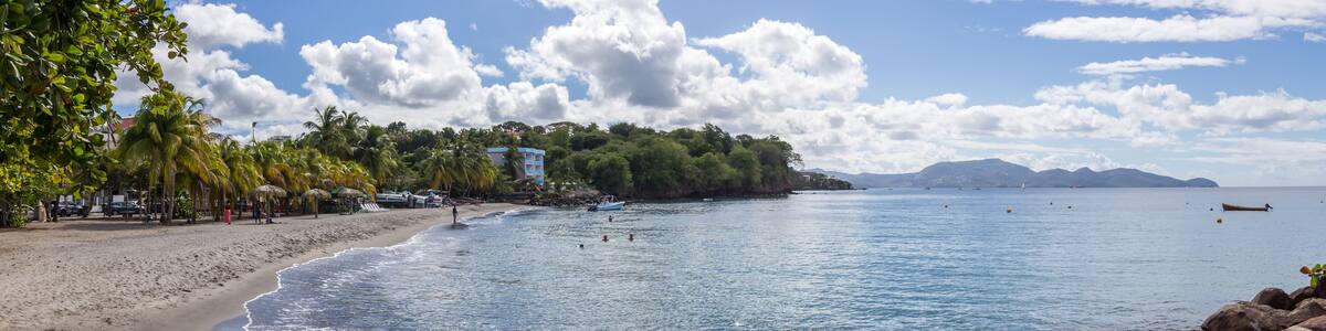Schoelcher beach panorama in Martinique