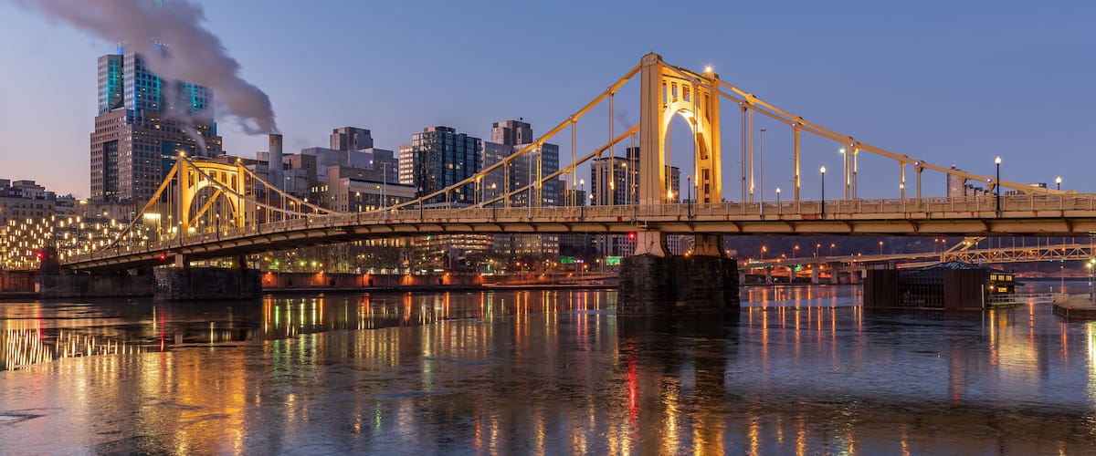 Pittsburgh North Shore View of Clemente Bridge