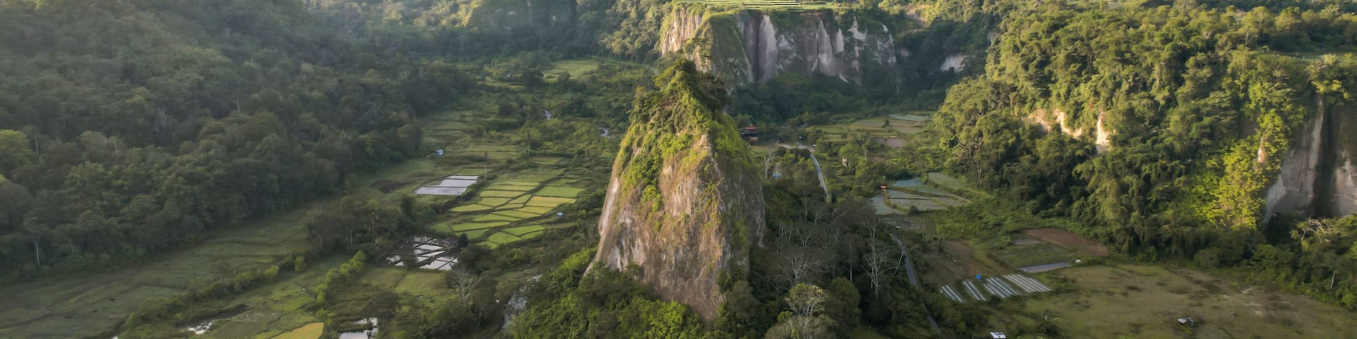 Aerial View of Ngarai Sianok Canyon, Tabiang Takuruang, Sumatera Barat.