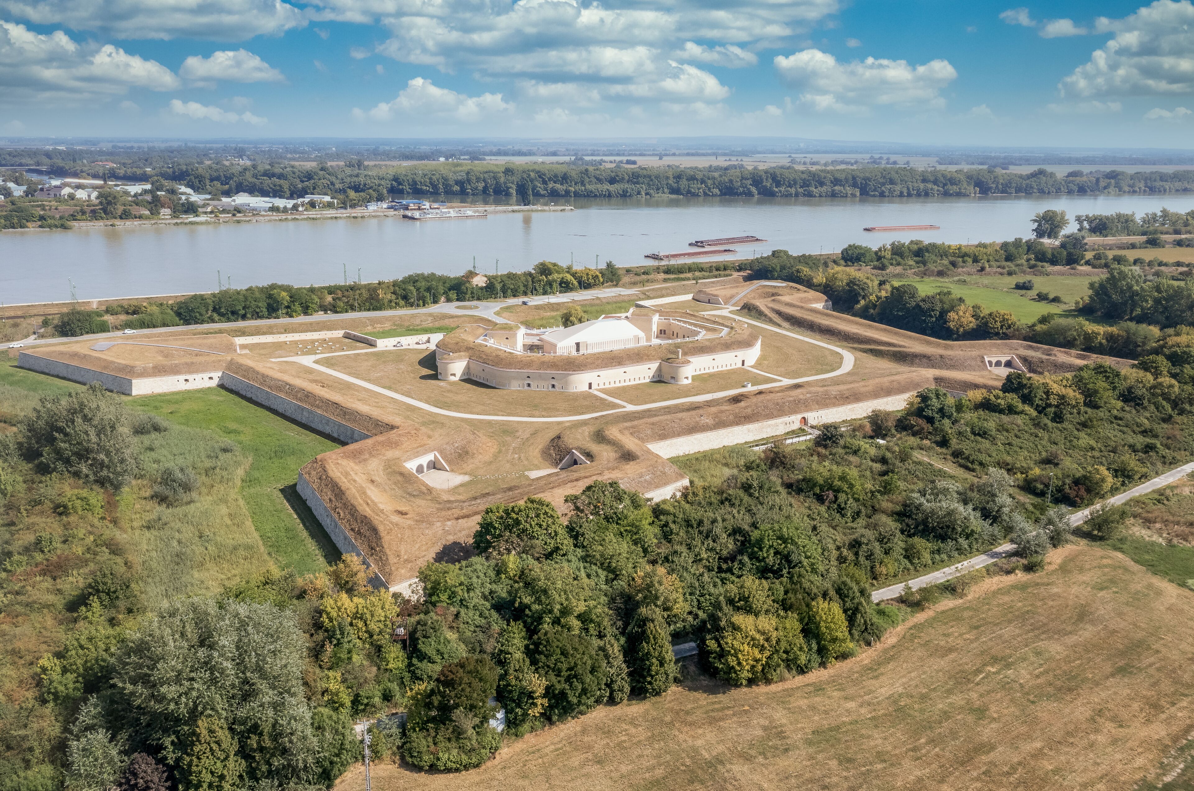 Komarom csillagerod or start fort part of the modern fortification system surrounding the Hungarian Slovakian border town on the Danube