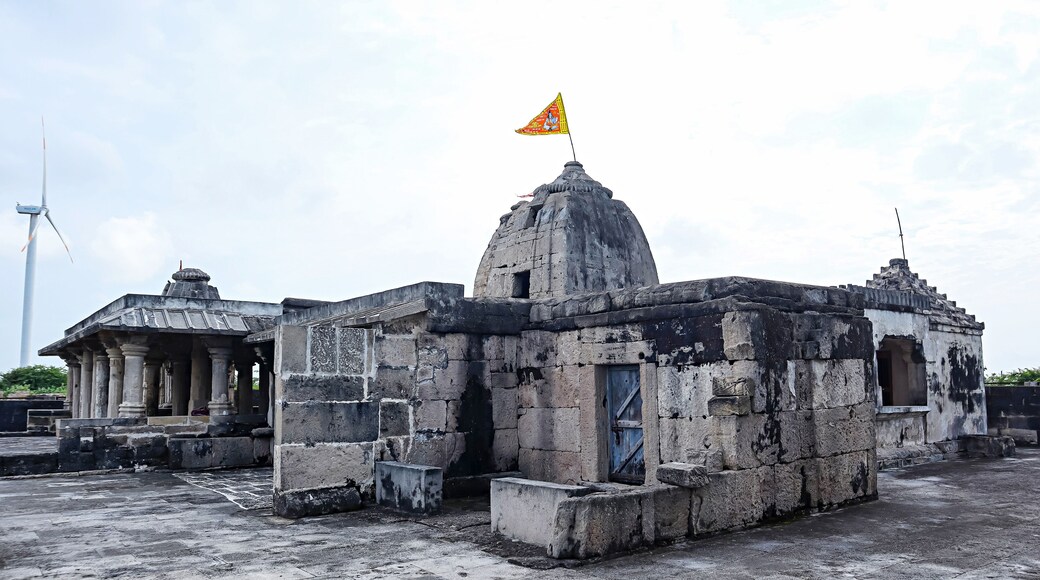 View of Kaneshwar Mahadev Temple, an ancient marvel built in the 13th century, Devbhoomi Dwarka, Gujarat, India.