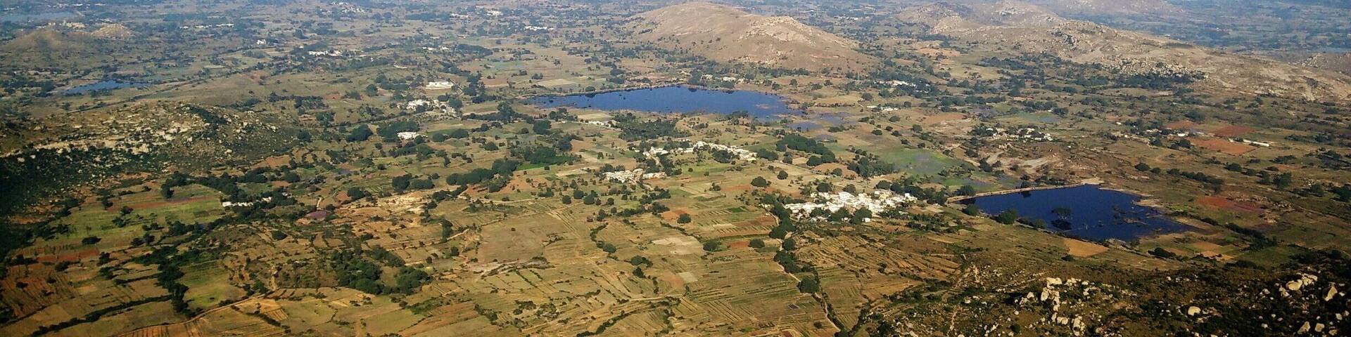 Beautiful ponds and farm fields. #hilltop #mist #morning