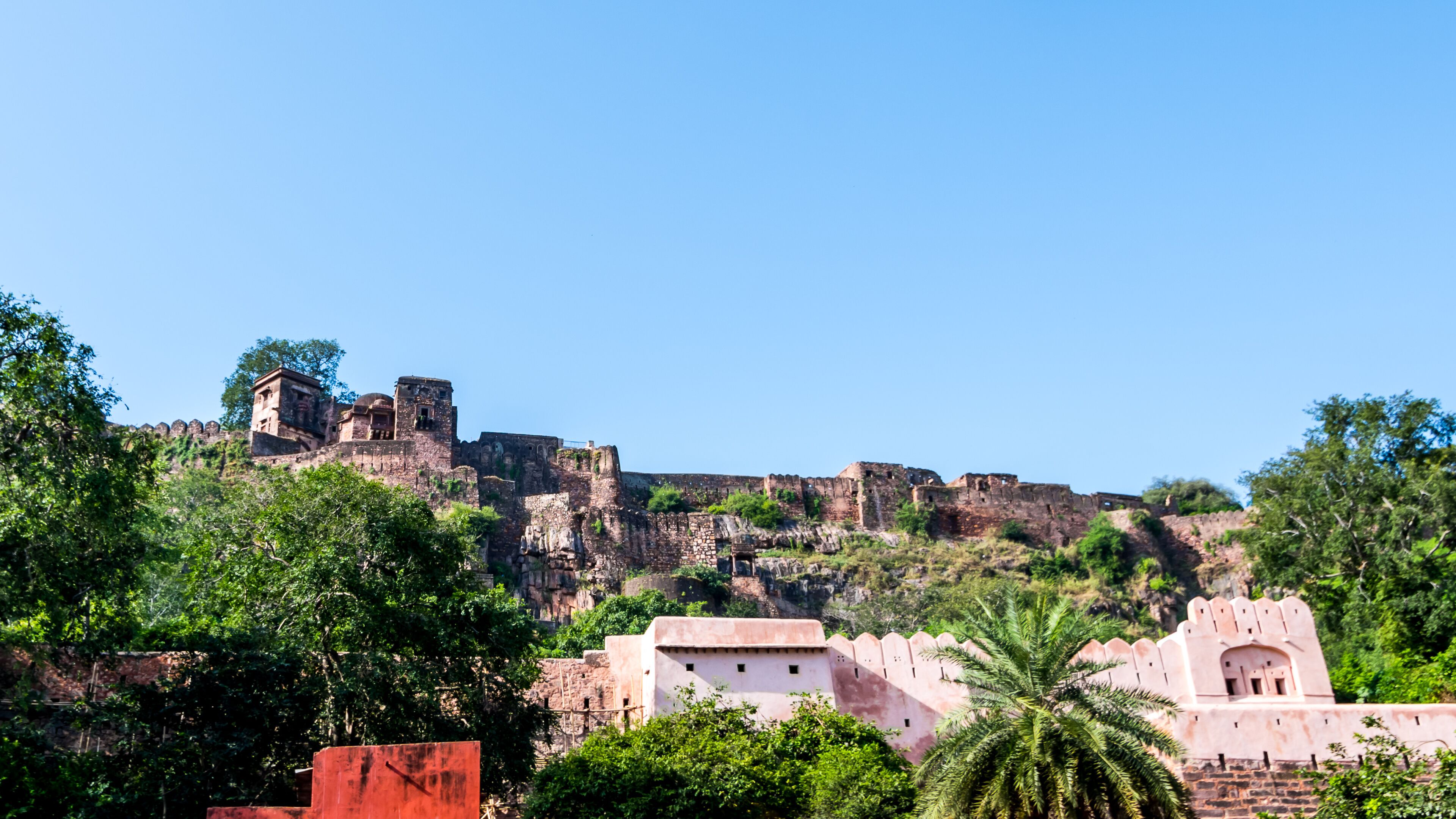 Sawai Madhopur, Rajasthan - Ranthambore Fort stands atop a hill and has played a vital role in the history of Rajasthan
