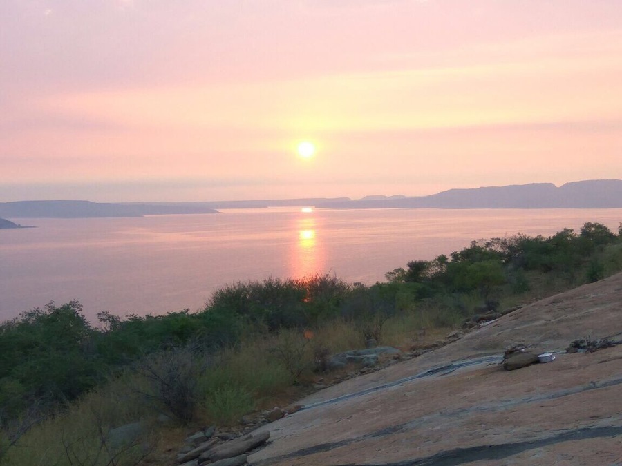 A wonderful #Sunrise from a #Mysterious #Unexplored #Island in the #NagarjunaSagar #Backwaters in #Telangana #WaterBodies #India #Camping #StarGazing