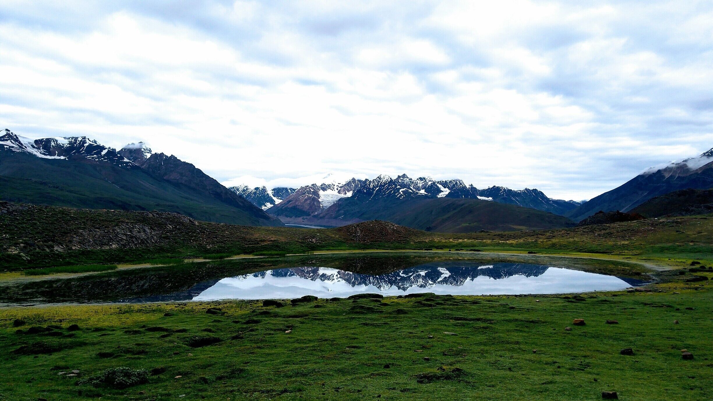 On the walk up to Chandratal and stopped this small tiny pool, but reflection made me amaze.