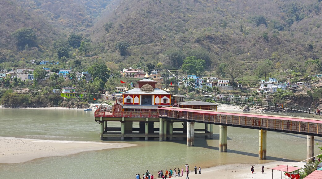 Dhari Devi Temple, situated in the middle of Alaknanda River in Dhari, Srinagar, Uttarakhand, India.