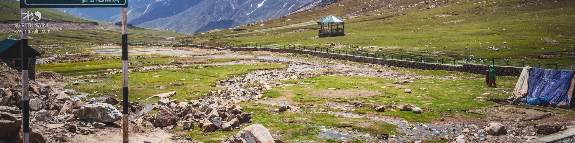 A mountain pass & the highest spot on the Mughal road to Kashmir valley.