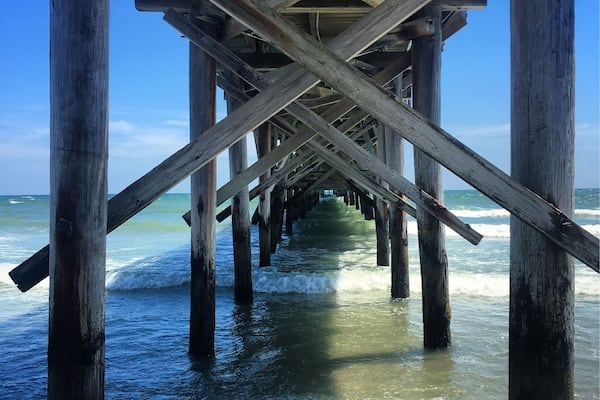 Definitely walk to the pier when at Cherry Grove Beach.