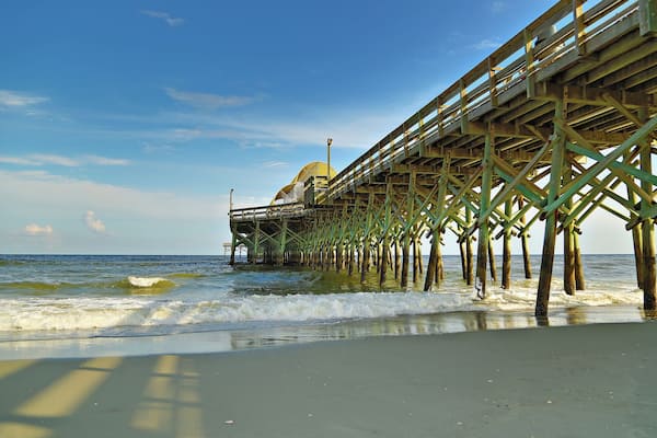 A shot of South Carolina Myrtle Beach Pier