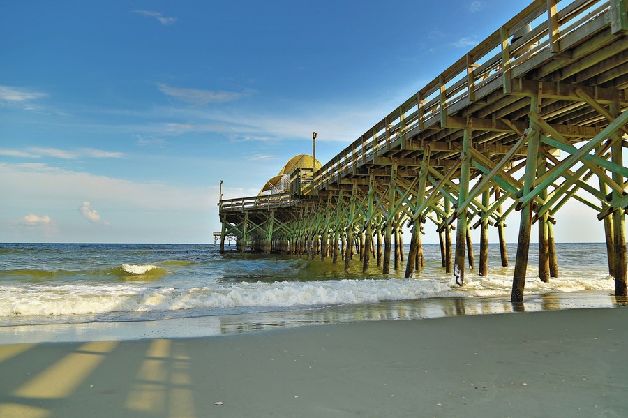 A shot of South Carolina Myrtle Beach Pier