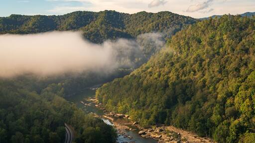 New River Gorge National Park and Preserve in southern West Virginia in the Appalachian Mountains