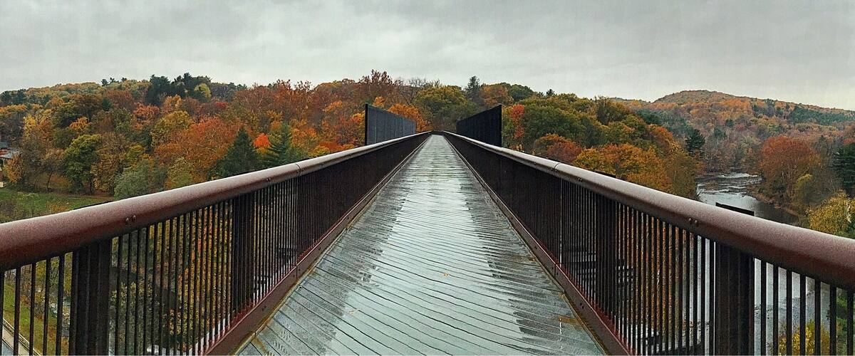 Gorgeous views of fall foliage at the Wallkill Valley Rail Trail