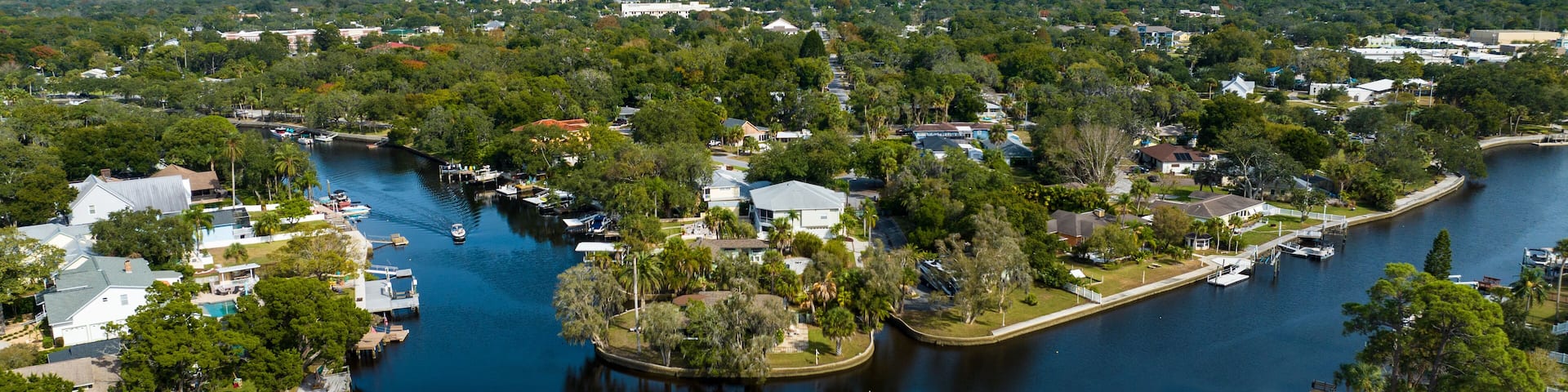 Cotee River New Port Richey Florida Aerial View