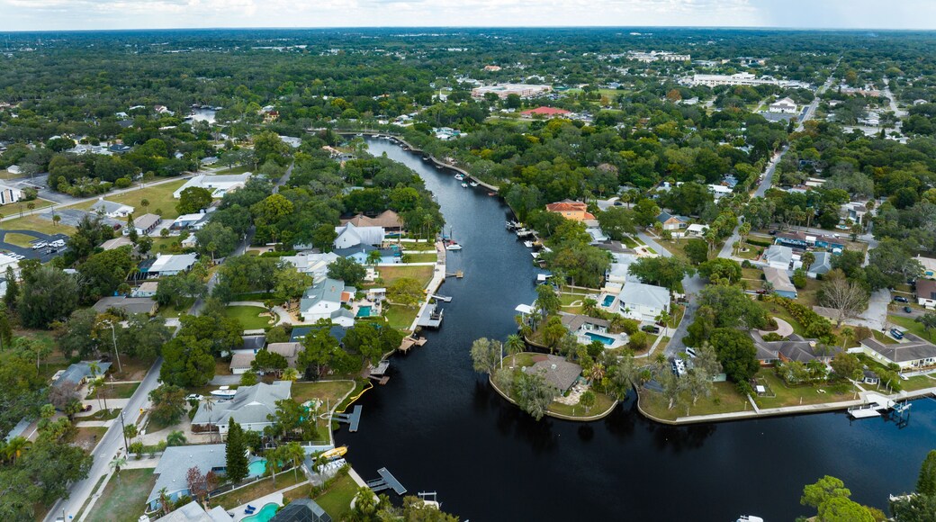 Cotee River New Port Richey Florida Aerial View