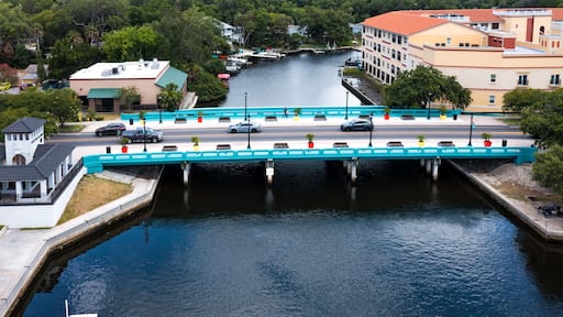 Downtown New Port Richey Florida Cotee River Bridge
